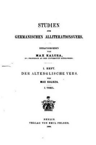 Cover of Der altenglische vers