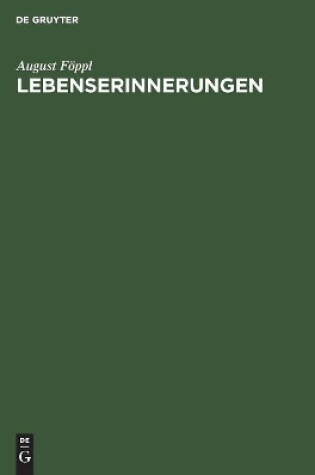 Cover of Lebenserinnerungen