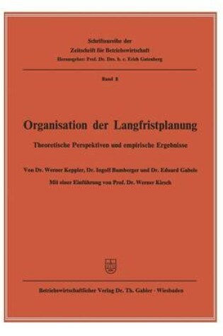 Cover of Organisation der Langfristplanung