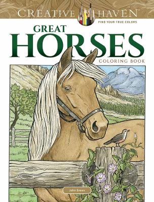 Book cover for Creative Haven Great Horses Coloring Book