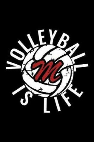 Cover of M Monogram Initial Volleyball Journal