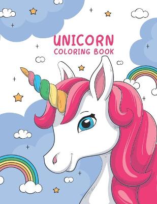 Book cover for Unicorn Coloring Book