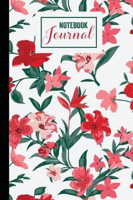 Book cover for Red and green Floral Fantasy Notebook Journal