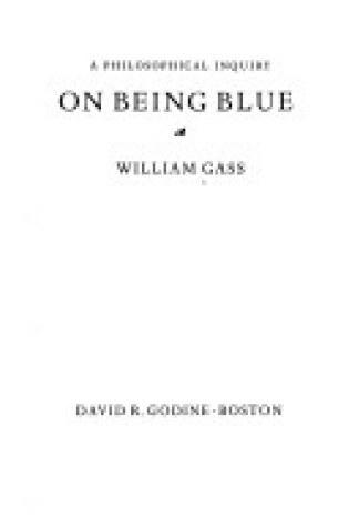 Cover of On Being Blue