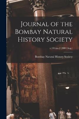 Book cover for Journal of the Bombay Natural History Society; v.104