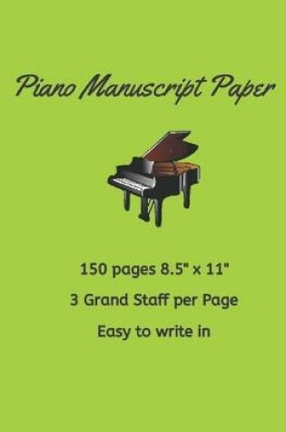 Cover of Piano Manuscript Paper