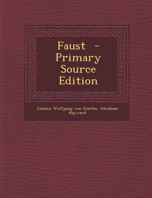 Book cover for Faust - Primary Source Edition