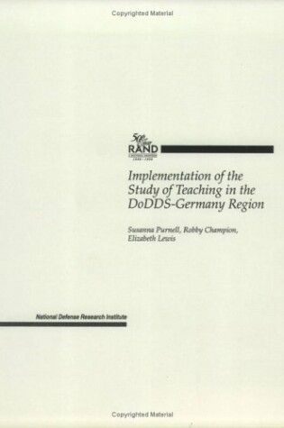 Cover of Implementation of the Study of Teaching in the Dodds-Germany Region