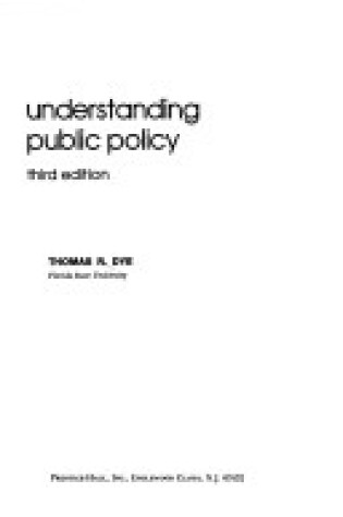 Cover of Understanding Public Policy