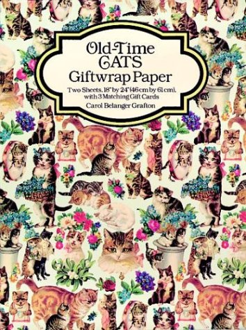 Book cover for Old-Time Cats Giftwrap Paper