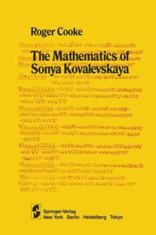 Cover of The Mathematics of Sonya Kovalevskaya