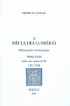 Book cover for Le Siecle Des Lumieres. Bibliographie Chronologique XXXI