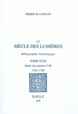 Cover of Le Siecle Des Lumieres. Bibliographie Chronologique XXXI