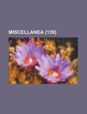 Book cover for Miscellanea (139)