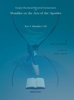Book cover for Homilies on the Acts of the Apostles