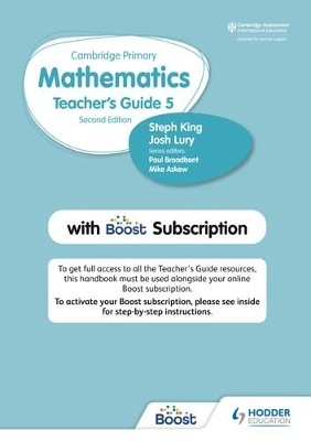 Book cover for Hodder Cambridge Primary Mathematics Teacher's Guide Stage 5 with Boost Subscription