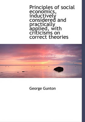 Book cover for Principles of Social Economics, Inductively Considered and Practically Applied, with Criticisms on C