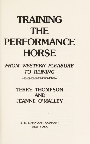 Book cover for Training the Performance Horse