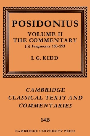 Cover of Posidonius: Fragments: Volume 2, Commentary, Part 2