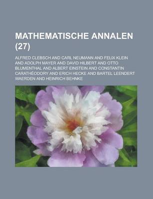 Book cover for Mathematische Annalen (27)