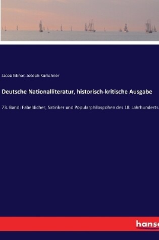 Cover of Deutsche Nationalliteratur, historisch-kritische Ausgabe