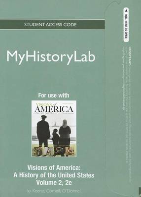 Book cover for NEW MyLab History -- Standalone Access Card -- for Visions of America, Volume Two