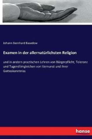 Cover of Examen in der allernaturlichsten Religion