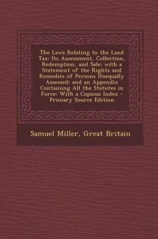 Cover of The Laws Relating to the Land Tax