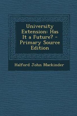 Cover of University Extension