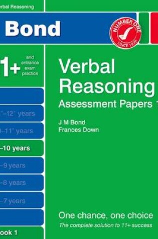 Cover of Bond Assessment Papers Verbal Reasoning 9-10 Yrs Book 1