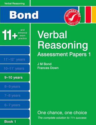 Book cover for Bond Assessment Papers Verbal Reasoning 9-10 Yrs Book 1