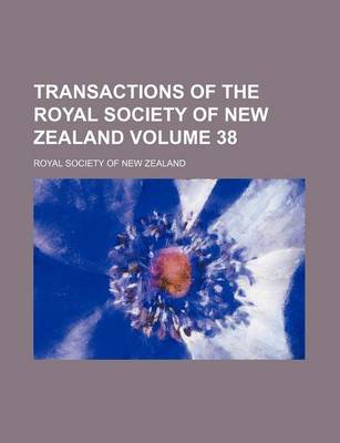 Book cover for Transactions of the Royal Society of New Zealand Volume 38