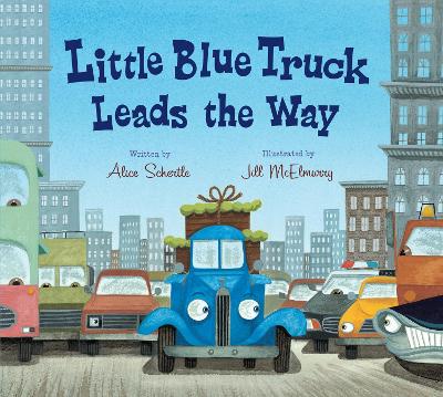 Book cover for Little Blue Truck Leads the Way Padded Board Book