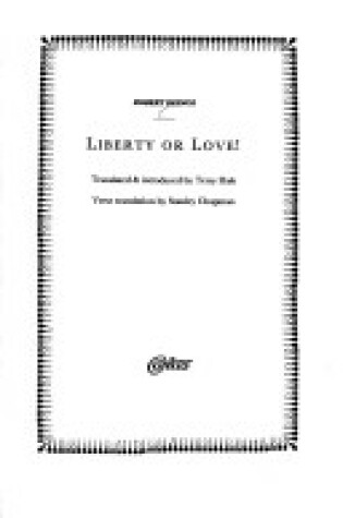 Cover of Liberty or Love!