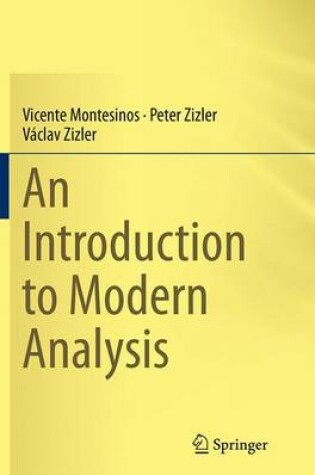 Cover of An Introduction to Modern Analysis