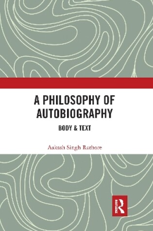 Cover of A Philosophy of Autobiography