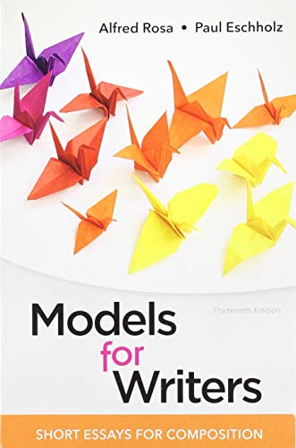 Book cover for Models for Writers 13e & Documenting Sources in APA Style: 2020 Update