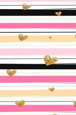 Cover of Hearts & Stripes Lined Notebook for Girls