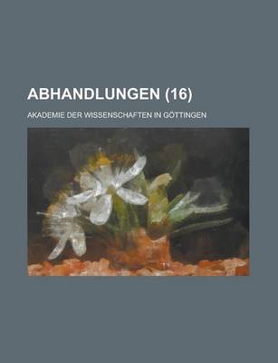 Book cover for Abhandlungen (16)