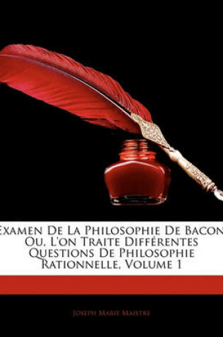 Cover of Examen de La Philosophie de Bacon