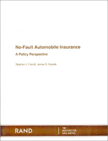 Book cover for No-fault Automobile Insurance