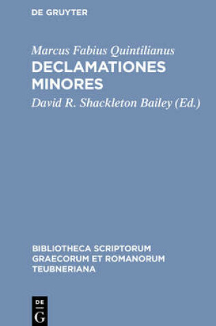 Cover of Declamationes Minores