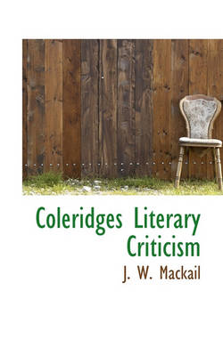 Book cover for Coleridges Literary Criticism