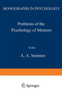 Book cover for Problems of Psychology of Memory