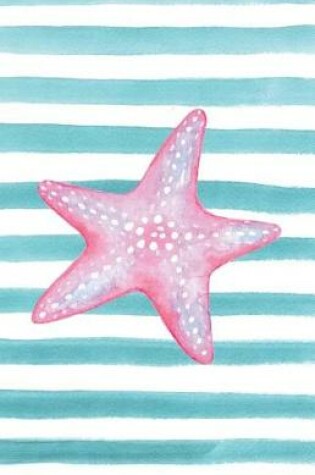 Cover of Pink Starfish Watercolor Stripe Journal, Graph Paper