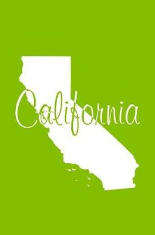 Cover of California - Lime Green Lined Notebook with Margins