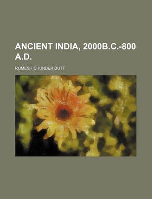 Book cover for Ancient India, 2000b.C.-800 A.D.