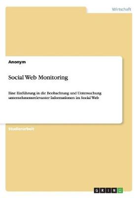 Book cover for Social Web Monitoring