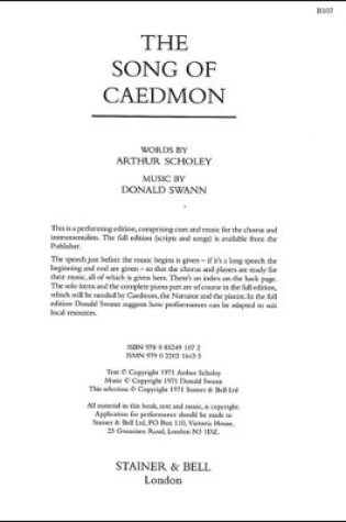 Cover of Song of Caedmon