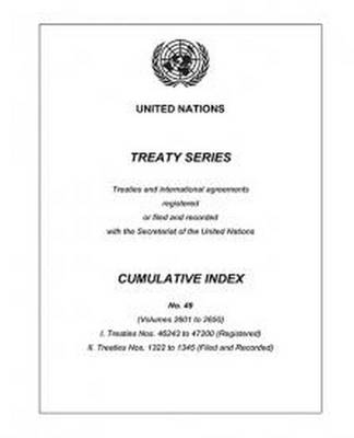 Book cover for Treaty Series Cumulative Index Number 49